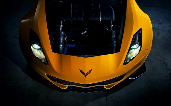 2015 Chevrolet Corvette Z06 Supersportwagen Vorderansicht Hintergrundbilder Bilder