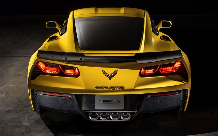 2015 Chevrolet Corvette Z06 supercar hinten Nahaufnahme Hintergrundbilder Bilder