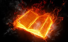 Abstrakte Bilder, Feuer Bücherverbrennung