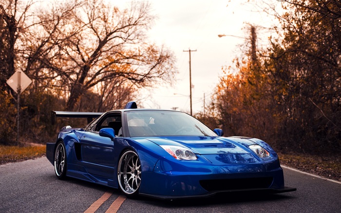 Acura blau Supersportwagen Hintergrundbilder Bilder