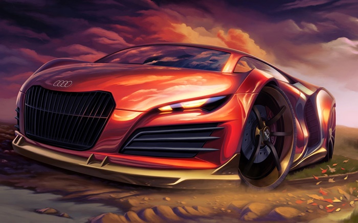Audi supercar-Design Hintergrundbilder Bilder