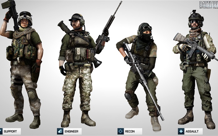 Battlefield 3, vier soliders Hintergrundbilder Bilder