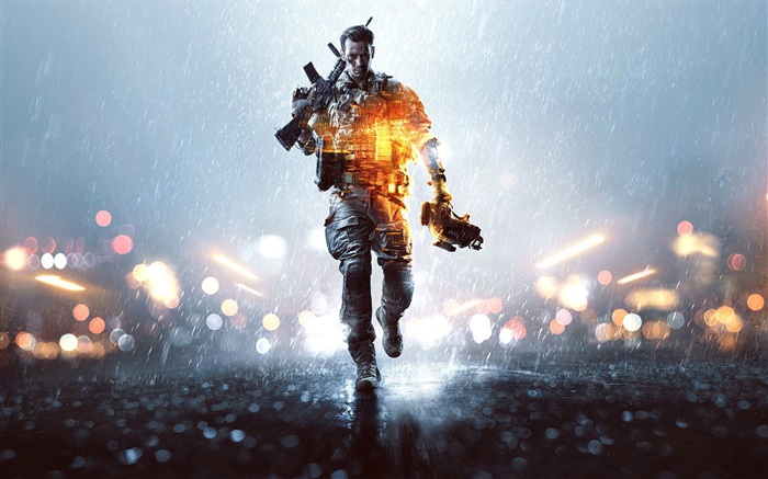 Battlefield 4, nacht, Soldat Hintergrundbilder Bilder