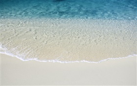 Strand, Wellen, blau HD Hintergrundbilder