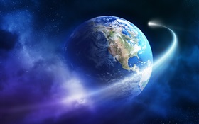 Beautiful Earth, Raum, Planeten, Kometen HD Hintergrundbilder