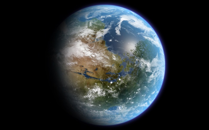Schönen blauen Planeten, der Erde Hintergrundbilder Bilder