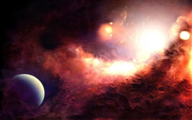 Schöne Weltall, Planet, Rot HD Hintergrundbilder