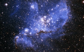 Blaue Nebel, Sterne HD Hintergrundbilder