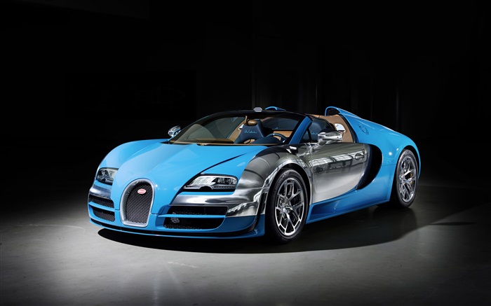 Bugatti Veyron 16.4 blau Supersportwagen Hintergrundbilder Bilder