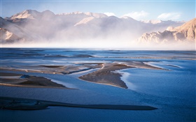 Chinesische Landschaft, See, die Berge, Nebel HD Hintergrundbilder
