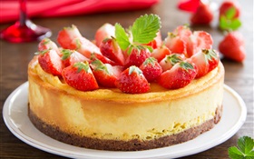 Delicious Erdbeere Kuchen HD Hintergrundbilder