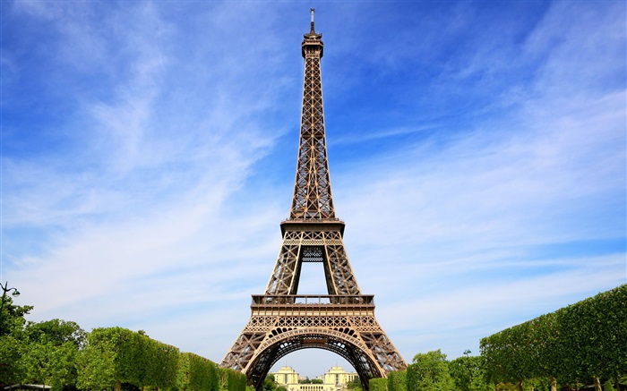 Eiffelturm, Paris, Frankreich, blauer Himmel Hintergrundbilder Bilder