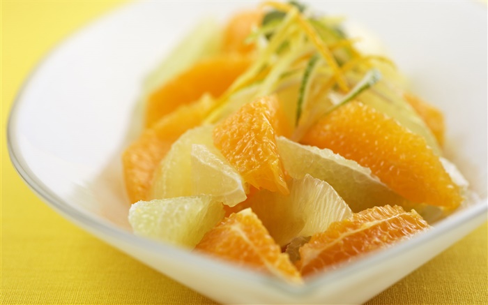 Fruit dessert, orange Fruchtfleisch Hintergrundbilder Bilder