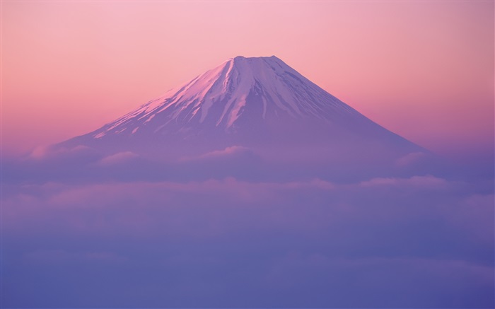Fuji Berg, Abenddämmerung Hintergrundbilder Bilder