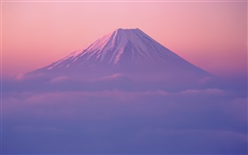 Fuji Berg, Abenddämmerung HD Hintergrundbilder