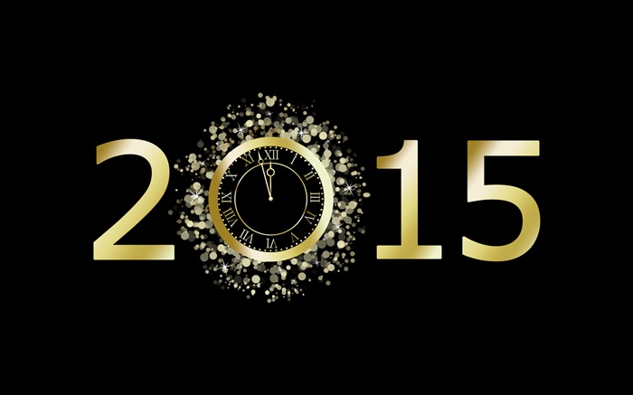 Frohes Neues Jahr 2015, schwarzer Hintergrund Hintergrundbilder Bilder