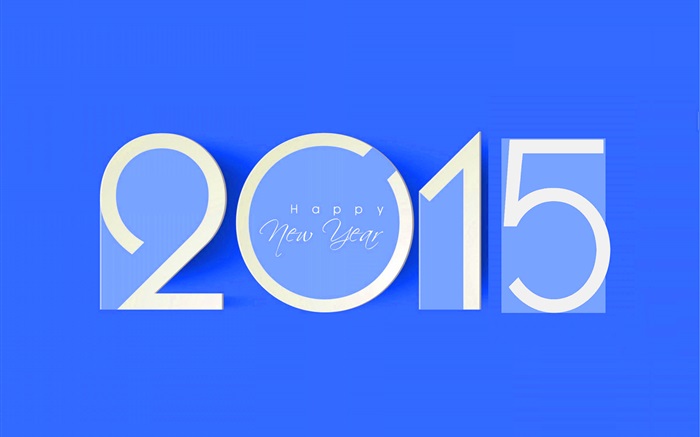 Frohes Neues Jahr 2015, blau Stil Hintergrundbilder Bilder