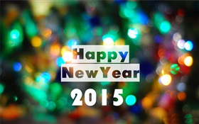Frohes Neues Jahr 2015 bunte Lichter