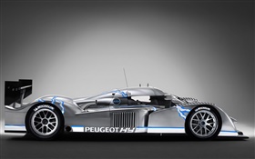 Peugeot Hybrid-Rennauto Seitenansicht HD Hintergrundbilder