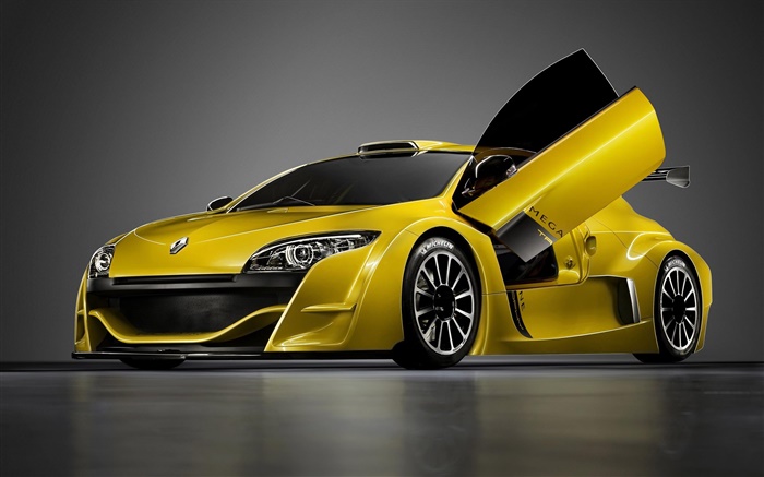 Renault Sport Auto gelb Hintergrundbilder Bilder