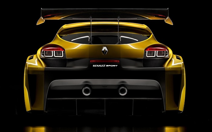 Renault Gelber Sportwagen Rückansicht Hintergrundbilder Bilder