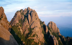 Felsen Berge, blauer Himmel, China HD Hintergrundbilder