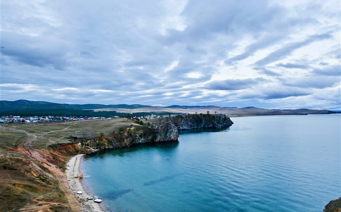Russland, Baikalsee, Dämmerung, Wolken Hintergrundbilder Bilder