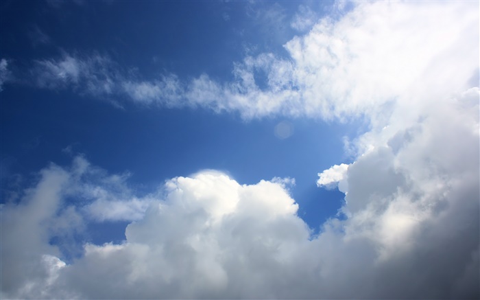 Himmel, weiße Wolken Hintergrundbilder Bilder