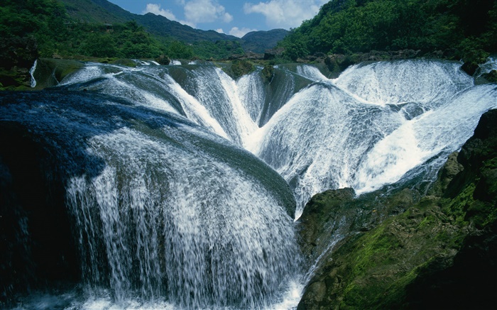 Spektakuläre Wasserfälle, China Landschaft Hintergrundbilder Bilder