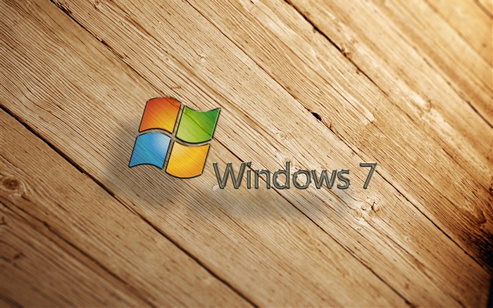 Windows 7, Holzplatte Hintergrundbilder Bilder