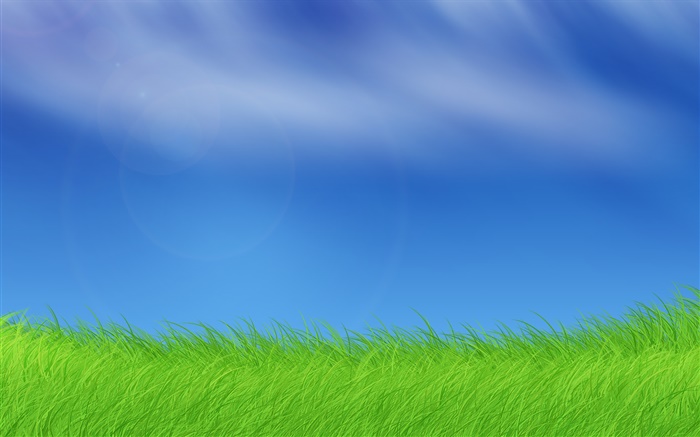 Windows-Bilder, Gras, blauer Himmel Hintergrundbilder Bilder