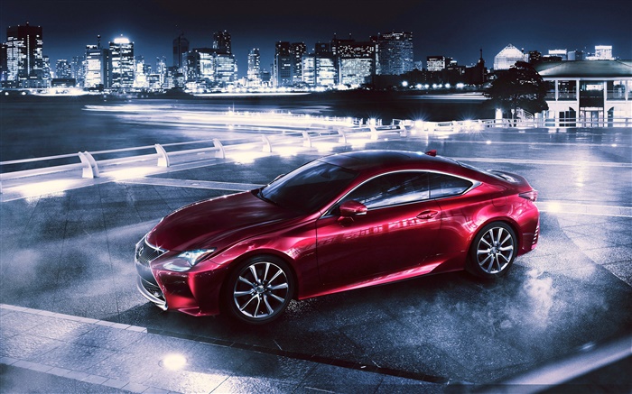 2014 Lexus supercar rote Seitenansicht Hintergrundbilder Bilder