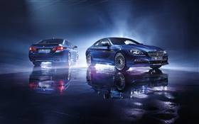 2015 BMW Alpina zwei blaue Autos HD Hintergrundbilder