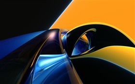 Abstrakt Kurve, orange, blau, schwarz HD Hintergrundbilder
