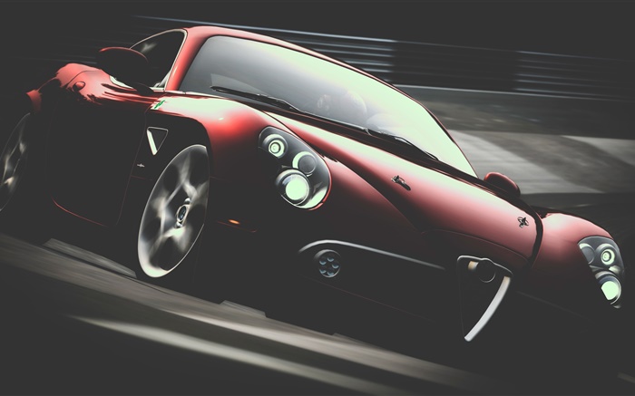 Alfa Romeo roten Supersportwagen Hintergrundbilder Bilder