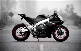 Aprilia schwarzen Motorrad HD Hintergrundbilder