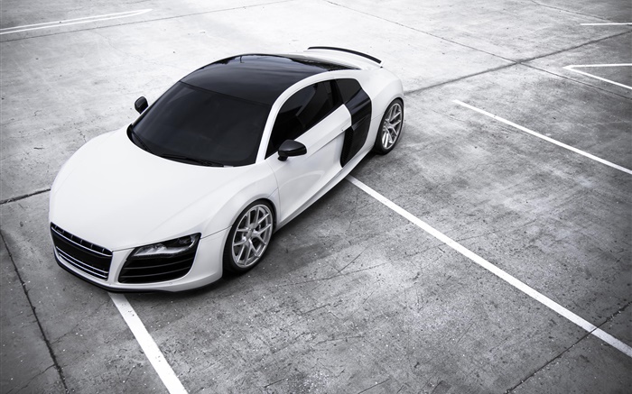 Audi R8 weißen Auto Hintergrundbilder Bilder