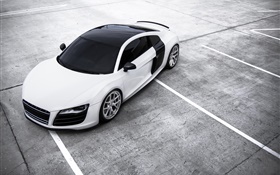 Audi R8 weißen Auto HD Hintergrundbilder