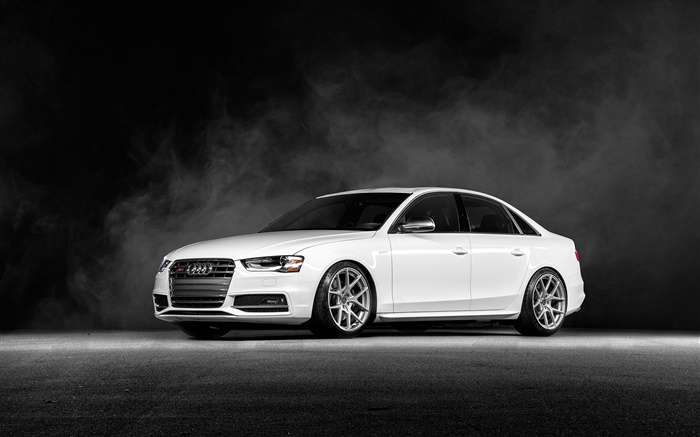 Audi S4 Vorst weißen Auto Hintergrundbilder Bilder
