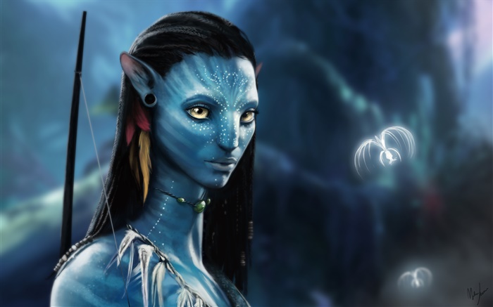 Avatar 3D-Film, schönen Mädchen Hintergrundbilder Bilder