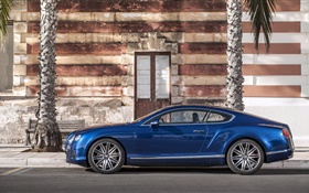 Bentley Continental GT blaues Auto HD Hintergrundbilder