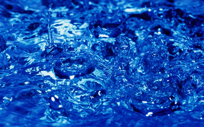 Blaues Wasser close-up, Spritzwasser Hintergrundbilder Bilder