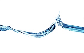 Blaues Wasser Tanz, weißen Hintergrund HD Hintergrundbilder