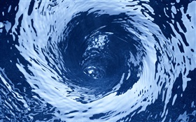 Blaues Wasser Whirlpool close-up