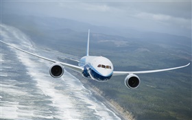 Boeing 787 Flugzeuge, fliegen, Meer HD Hintergrundbilder
