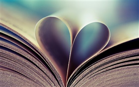 Buch, Seite, Liebe Herzen