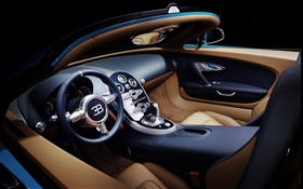 Bugatti Veyron 16.4 Supersportwagen Innenraum close-up HD Hintergrundbilder