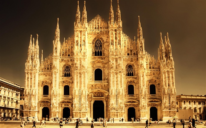 Kathedrale, Mailand, Italien, Gebäude Hintergrundbilder Bilder