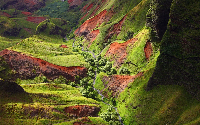 Felsen, Kauai, Hawaii Hintergrundbilder Bilder