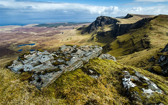 Küste, Wolken, Isle of Skye, Schottland, Großbritannien Hintergrundbilder Bilder